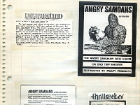 ANGRY SAMOANS Metal Mike Scrapbook 1983 – P.J. Galligan on Lead Guitar Page 1